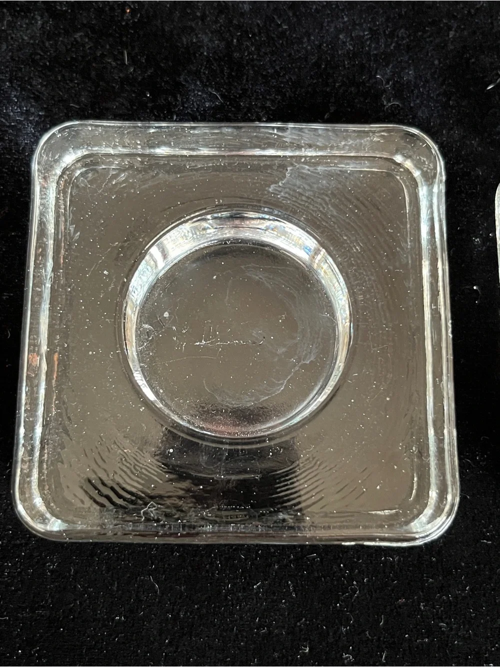 Set of 2 Recycled Clear Glass SquareVotive Candle Holders